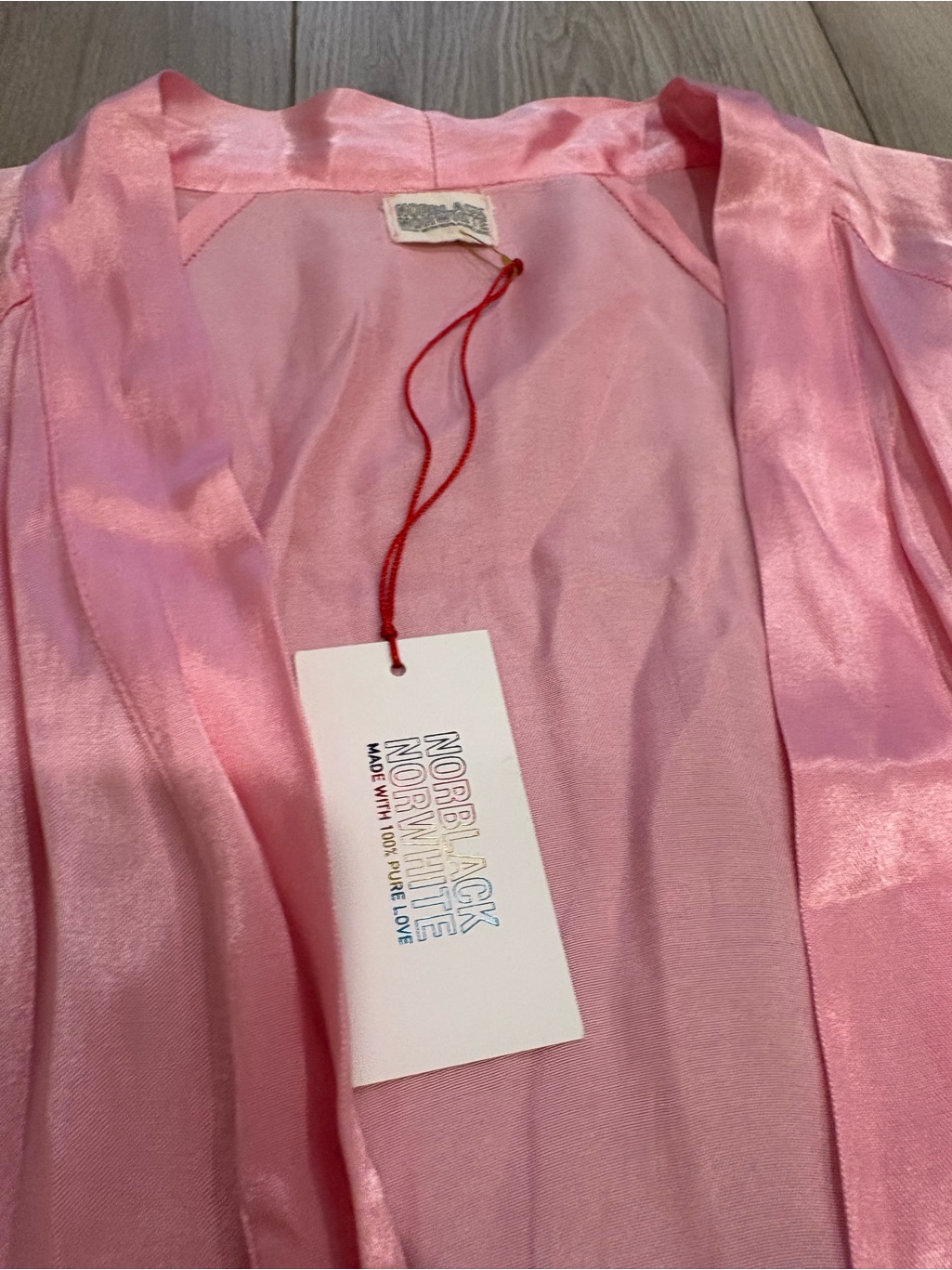 Pink And Yellow Ombre Satin Duster Jacket — image 4 of 7